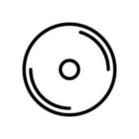 ligne d'icône cd isolée sur fond blanc. icône noire plate mince sur le style de contour moderne. symbole linéaire et trait modifiable. illustration vectorielle de trait parfait simple et pixel vecteur