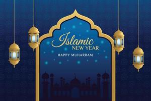 design élégant fond de nouvel an islamique vecteur