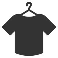 t-shirt sur un cintre. icône plate de vecteur