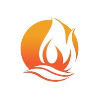 illustration de conception de logo de feu et symbole de feu vecteur
