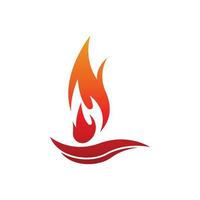 illustration de conception de logo de feu et symbole de feu vecteur