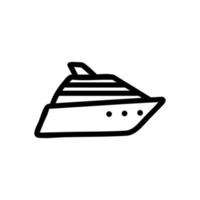 vecteur d'icône de yacht. illustration de symbole de contour isolé