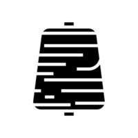 rouleau de fil textile glyphe icône illustration vectorielle vecteur