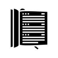 agenda agenda glyphe icône illustration vectorielle vecteur