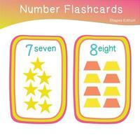 ensemble vectoriel de cartes mémoire de formes. formes flashcards édition. formes pour l'éducation préscolaire. flashcards mathématiques imprimables éducatifs.