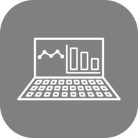 icône de vecteur de statistiques en ligne unique