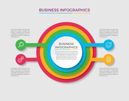 illustration vectorielle de business concept infographie design vecteur