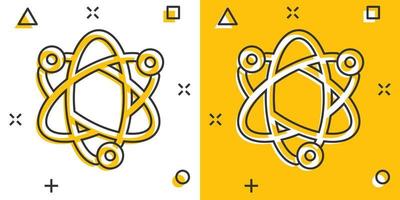 icône scientifique dans le style comique. illustration de vecteur de dessin animé de cellule d'adn sur fond blanc isolé. concept d'entreprise d'effet d'éclaboussure d'évolution de molécule.