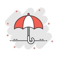 icône de parapluie dans un style plat. illustration vectorielle de parasol sur fond blanc isolé. concept d'entreprise de canopée. vecteur