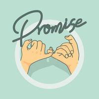 pinky promesse geste de la main vecteur