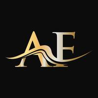 lettre af logo design monogramme logotype d'entreprise et d'entreprise vecteur