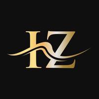 lettre iz logo design monogramme logotype d'entreprise et d'entreprise vecteur