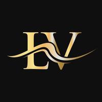 lettre lv logo design monogramme logotype d'entreprise et d'entreprise vecteur