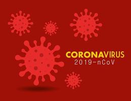 fond de particules 2019 coronavirus ncov vecteur