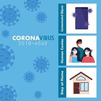 méthodes de prévention, informations sur le coronavirus 2019 ncov vecteur