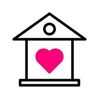 maison icône duotone style rouge valentine illustration vecteur élément et symbole parfait.