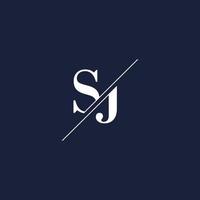 inspiration de conceptions de logo moderne initial sj, modèle de logo minimaliste vecteur