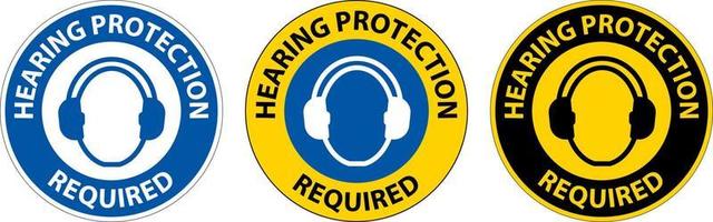 étiquette signalétique au sol, protection auditive obligatoire vecteur
