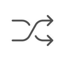 contour d'icône lié aux flèches et vecteur linéaire.