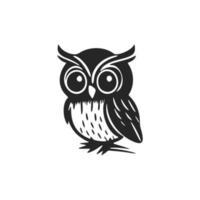 démarquez-vous de la foule avec un logo hibou minimaliste. vecteur