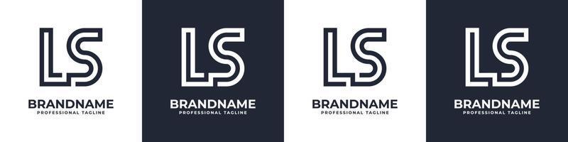 logo monogramme ls simple, adapté à toute entreprise avec initiale ls ou sl. vecteur