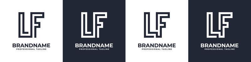 logo monogramme lf simple, adapté à toute entreprise avec initiale lf ou fl. vecteur