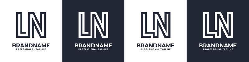 logo monogramme ln simple, adapté à toute entreprise avec initiale ln ou nl. vecteur