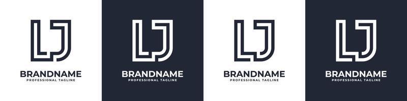 logo monogramme lj simple, adapté à toute entreprise avec initiale lj ou jl. vecteur