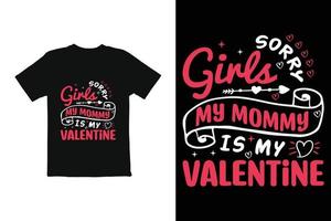 conceptions de t-shirt de la Saint-Valentin. t-shirt imprimé graphique prêt vecteur