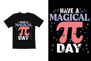 conception de t-shirt pi jour. pid day t shirt graphique chemise imprimée prête vecteur