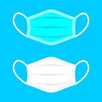 masque icône signe symbole bleu et blanc design illustration vectorielle vecteur