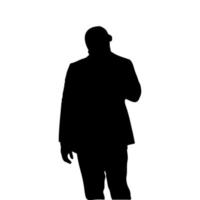 silhouette d'homme noir. homme affaires, profil, silhouette, isolé, vecteur