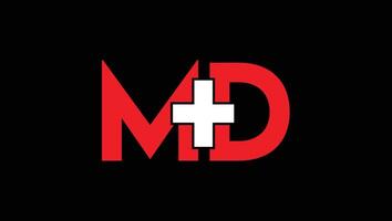 logo médical initial md, logo médical md vecteur