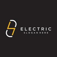 modèle de logo créatif flash ou éclair d'énergie électrique ou naturelle, symbole créatif, coup de tonnerre.logo pour l'électricité, les entreprises et l'entreprise. vecteur