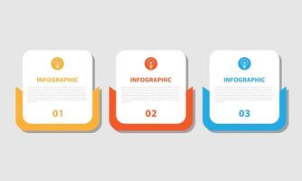 illustration vectorielle eps10 d'un modèle de conception infographique avec 3 options ou étapes isolées sur fond gris vecteur