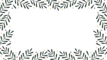 cadre joyeux noël. cartes élégantes joyeux noël et nouvel an 2024 avec couronne de pin, gui, illustration de conception de plantes d'hiver pour carte de voeux. vecteur