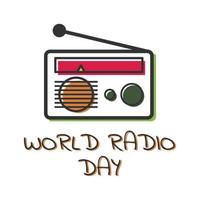 illustration vectorielle de l'affiche de la journée mondiale de la radio vecteur