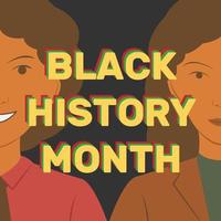 illustration vectorielle de l'affiche du mois de l'histoire des noirs vecteur