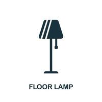 icône de lampadaire. illustration simple de la collection de meubles. icône de lampadaire créatif pour la conception web, les modèles, les infographies vecteur