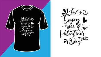 conception de t-shirt pour la saint valentin vecteur