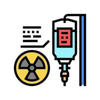 icône de couleur de radiologie compte-gouttes illustration vectorielle plate vecteur