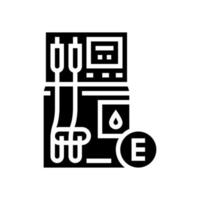 illustration vectorielle d'icône de glyphe de station-service d'éthanol vecteur