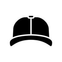 casquette tête été accessoire glyphe icône illustration vectorielle vecteur