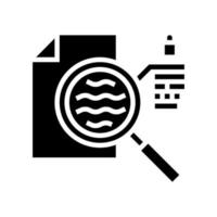 feuille de papier filigrané glyphe icône illustration vectorielle vecteur