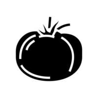 illustration vectorielle d'icône de glyphe de légumes de vitamine de tomate vecteur