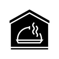cuisine formation à distance glyphe icône illustration vectorielle vecteur