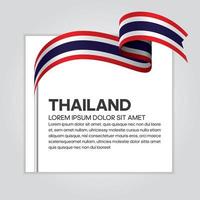 ruban de drapeau vague abstraite thaïlande vecteur