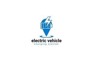 recharge pour véhicules électriques. modèle de panneau de signalisation de logo de véhicule électrique. vecteur