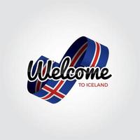 bienvenue en Islande vecteur