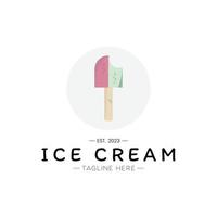 logo de crème glacée pour la marque vecteur